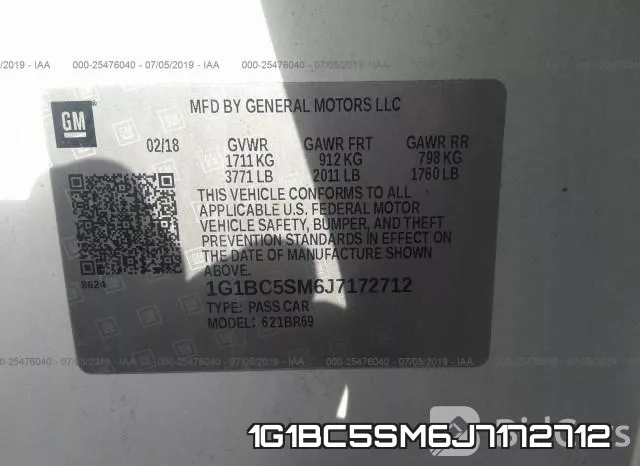 1G1BC5SM6J7172712 фото 10