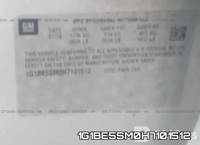 1G1BE5SM0H7101512 фото 10
