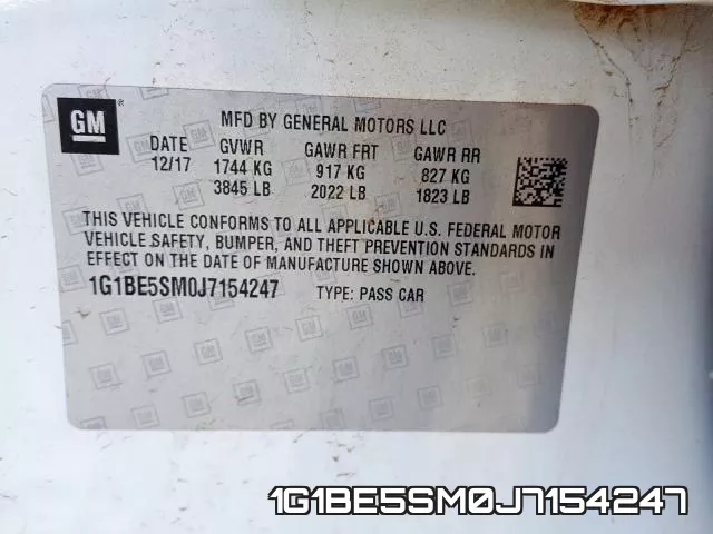 1G1BE5SM0J7154247 фото 2