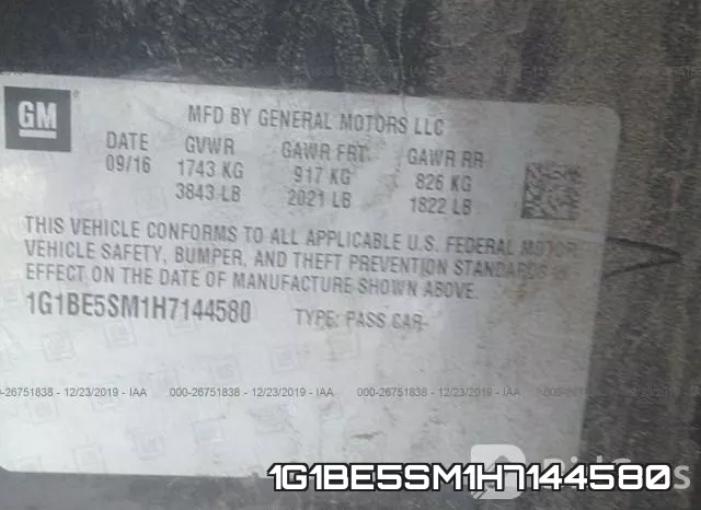 1G1BE5SM1H7144580 фото 10