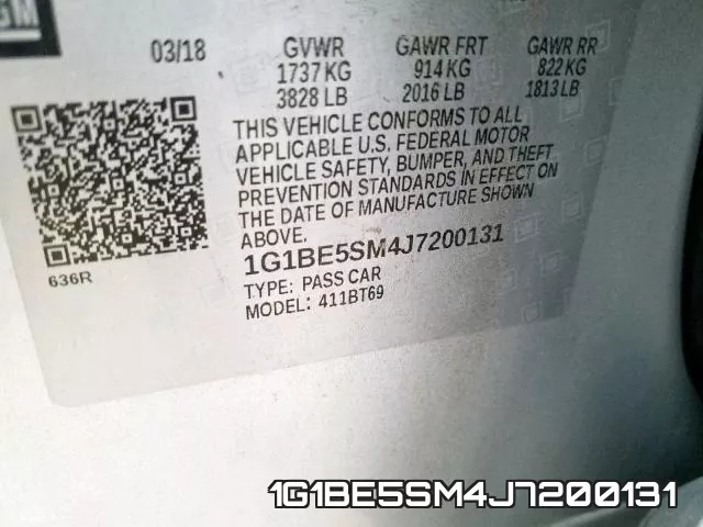 1G1BE5SM4J7200131 фото 2