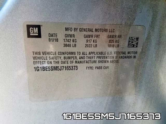 1G1BE5SM5J7165373 фото 2