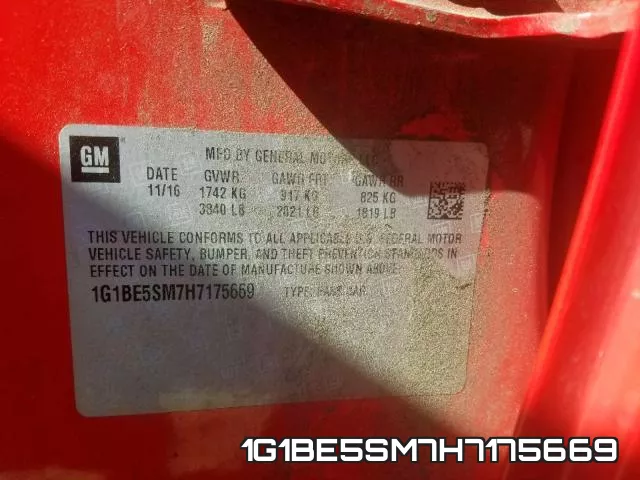 1G1BE5SM7H7175669 фото 2