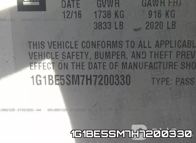 1G1BE5SM7H7200330 фото 10