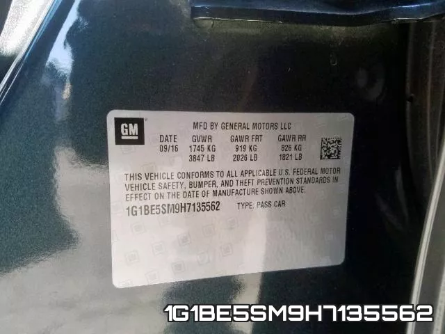 1G1BE5SM9H7135562 фото 2