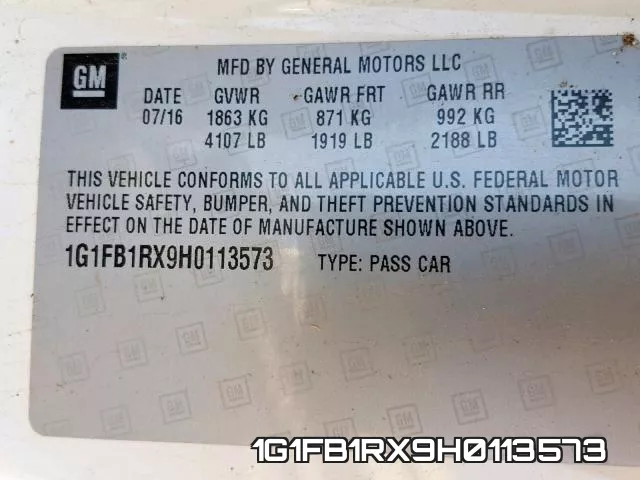 1G1FB1RX9H0113573 фото 2