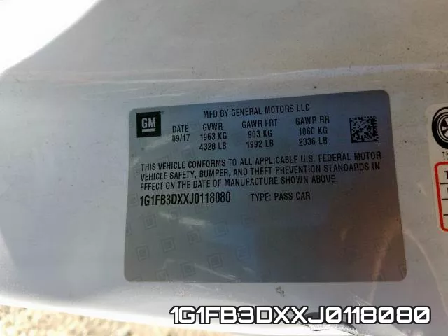 1G1FB3DXXJ0118080 фото 2