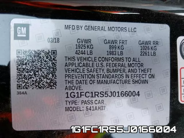 1G1FC1RS5J0166004 фото 2