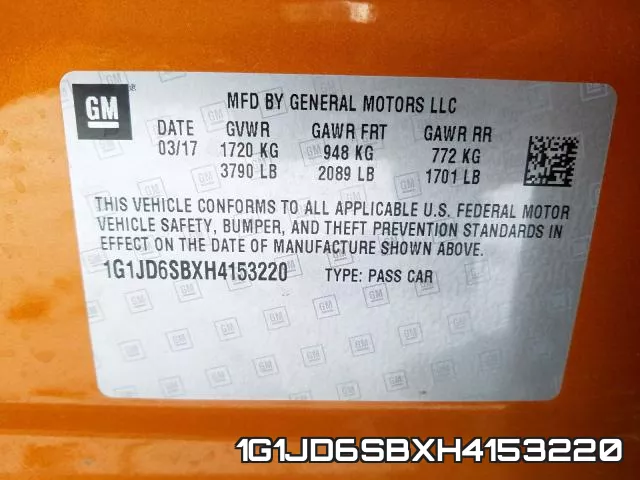 1G1JD6SBXH4153220 фото 2