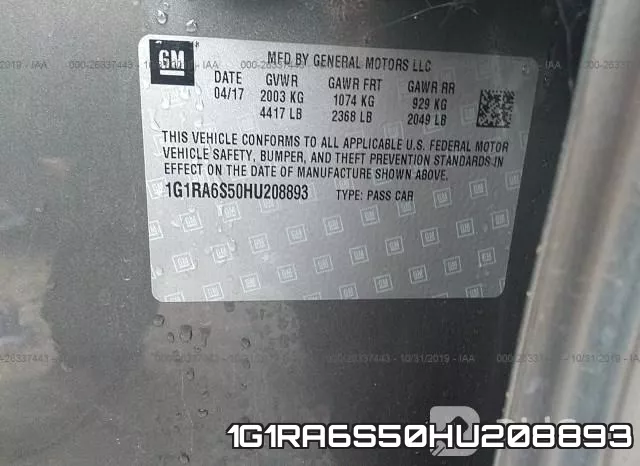 1G1RA6S50HU208893 фото 10