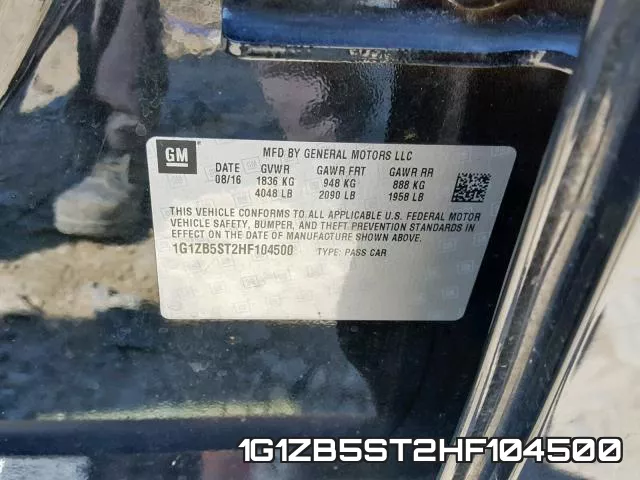 1G1ZB5ST2HF104500 фото 2