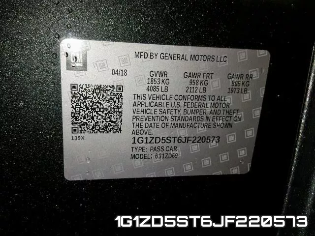 1G1ZD5ST6JF220573 фото 2