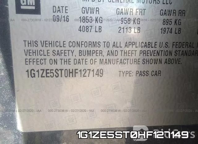 1G1ZE5ST0HF127149 фото 10