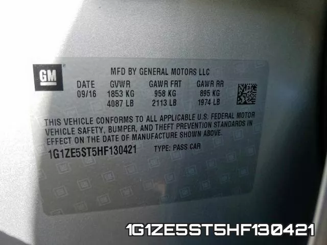 1G1ZE5ST5HF130421 фото 2