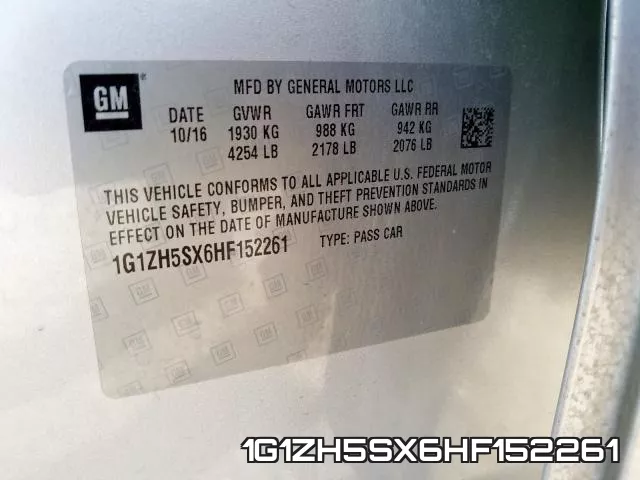 1G1ZH5SX6HF152261 фото 2