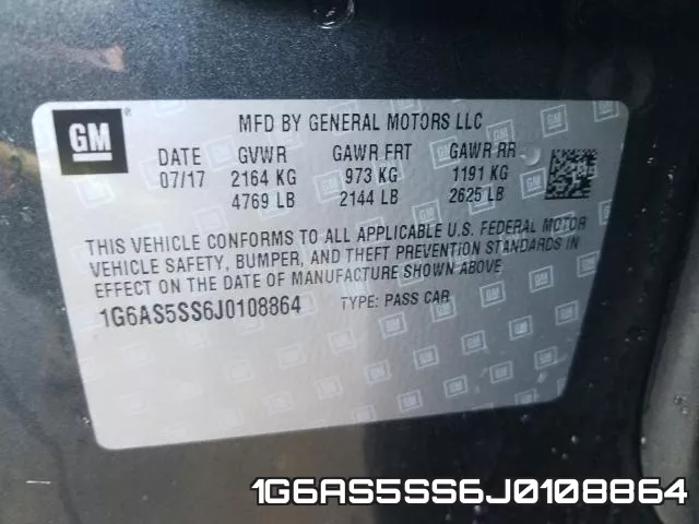 1G6AS5SS6J0108864 фото 2