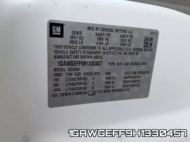 1GAWGEFF9H1330457 фото 2