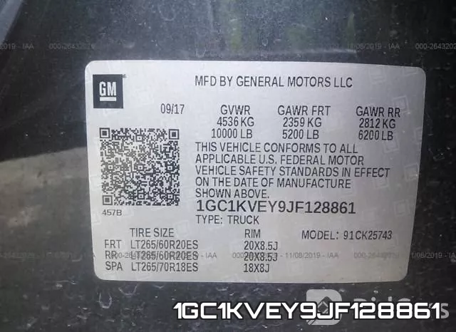 1GC1KVEY9JF128861 фото 10