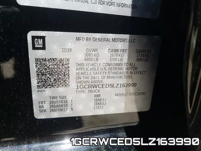 1GCRWCED5LZ163990 фото 2