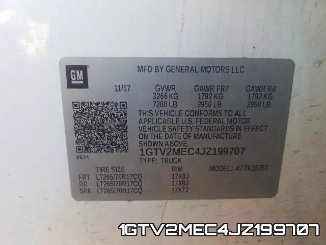 1GTV2MEC4JZ199707 фото 2