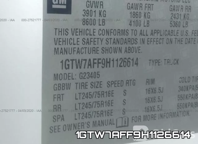 1GTW7AFF9H1126614 фото 10