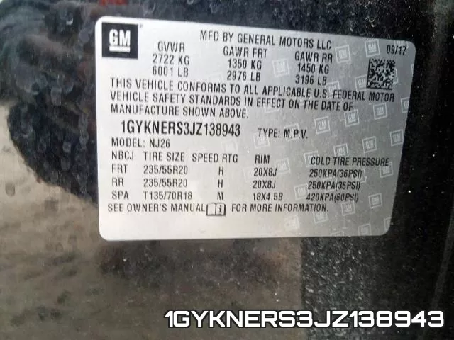 1GYKNERS3JZ138943 фото 2