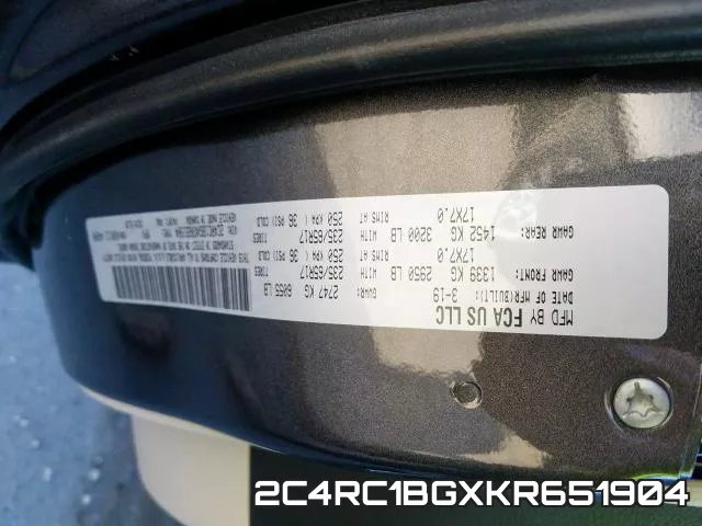 2C4RC1BGXKR651904 фото 2
