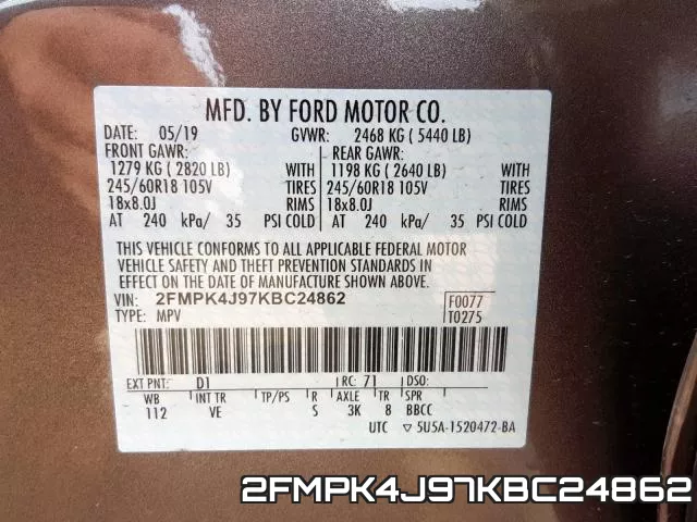 2FMPK4J97KBC24862 фото 2