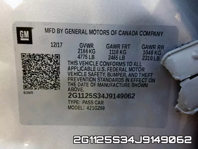 2G1125S34J9149062 фото 2