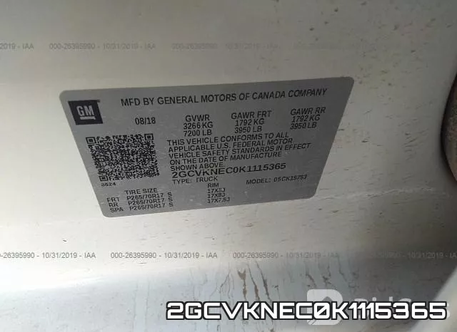 2GCVKNEC0K1115365 фото 10