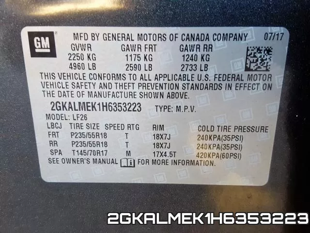 2GKALMEK1H6353223 фото 2