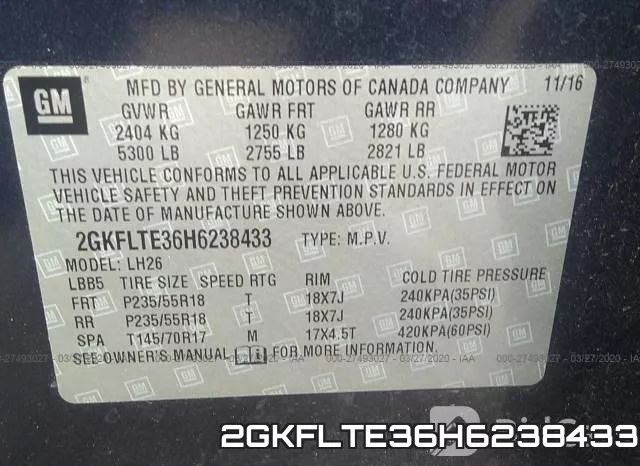 2GKFLTE36H6238433 фото 10
