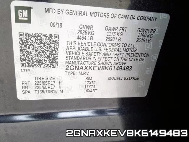 2GNAXKEV8K6149483 фото 2
