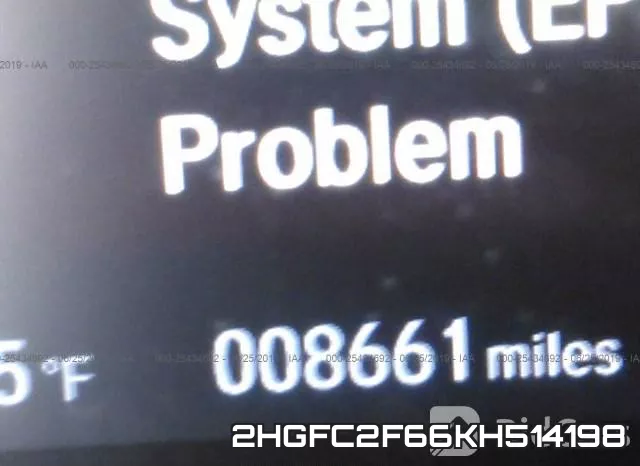 2HGFC2F66KH514198 фото 8