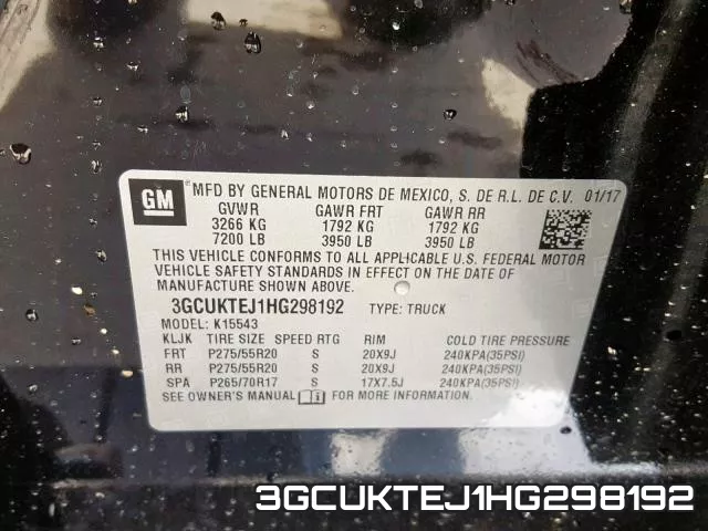 3GCUKTEJ1HG298192 фото 2