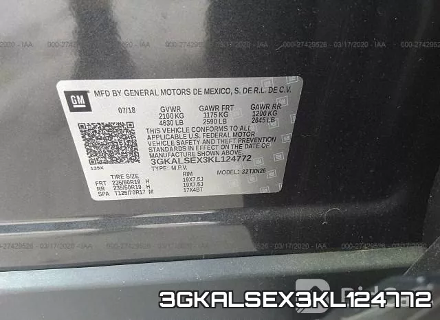 3GKALSEX3KL124772 фото 10