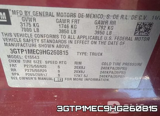3GTP1MEC9HG260815 фото 10