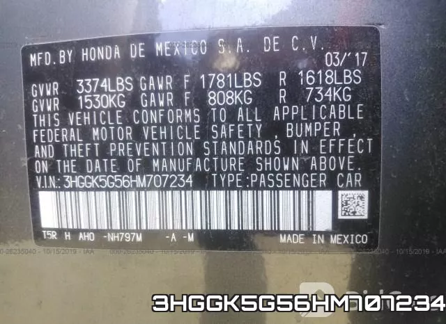3HGGK5G56HM707234 фото 10