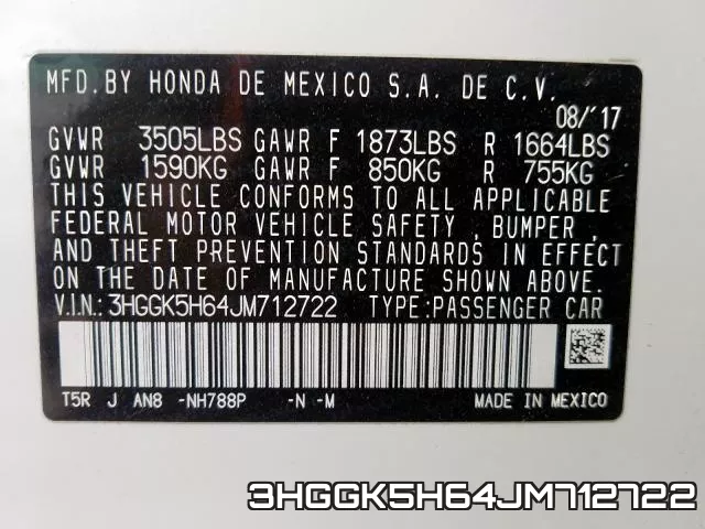 3HGGK5H64JM712722 фото 2