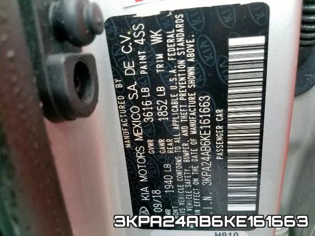 3KPA24AB6KE161663 фото 2