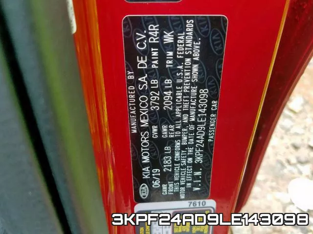 3KPF24AD9LE143098 фото 2