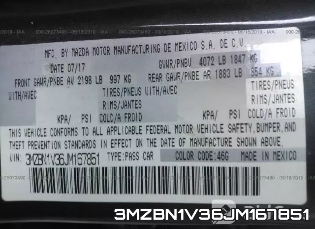 3MZBN1V36JM167851 фото 10