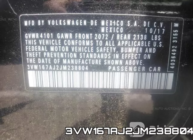 3VW167AJ2JM238804 фото 10