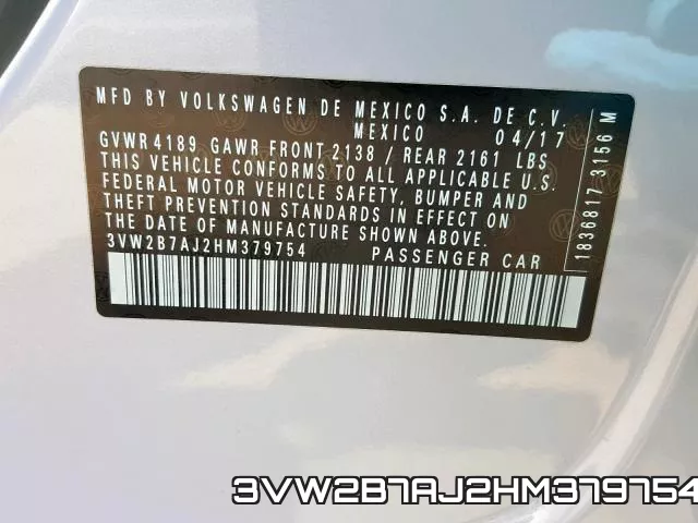 3VW2B7AJ2HM379754 фото 2