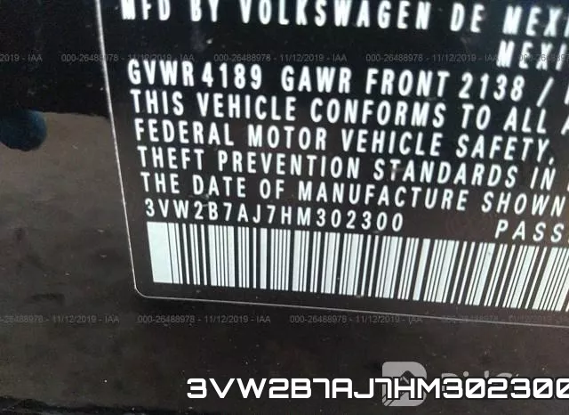 3VW2B7AJ7HM302300 фото 10
