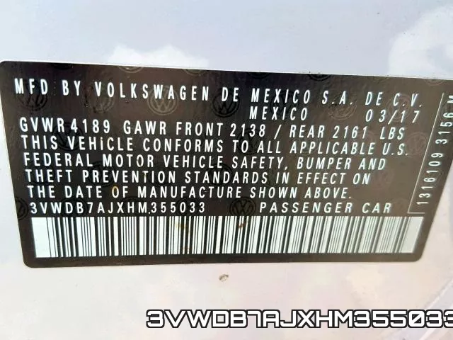 3VWDB7AJXHM355033 фото 2