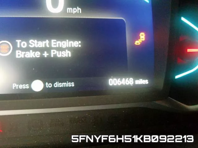 5FNYF6H51KB092213 фото 9