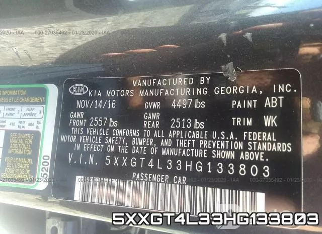 5XXGT4L33HG133803 фото 10