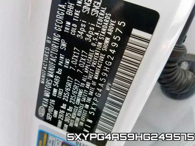 5XYPG4A59HG249575 фото 2
