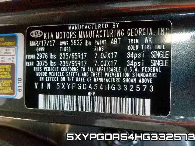 5XYPGDA54HG332573 фото 2